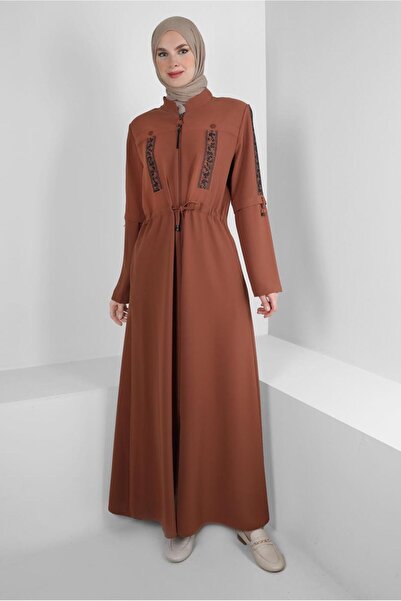 Alvina ستارة منقوشة برباط على الخصر مع سحاب 10731