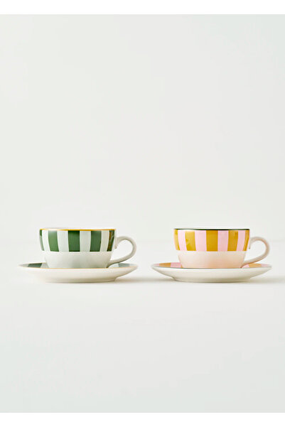 Bella Maison Ceașcă de ceai Line 2 verde-portocaliu (270 cc)