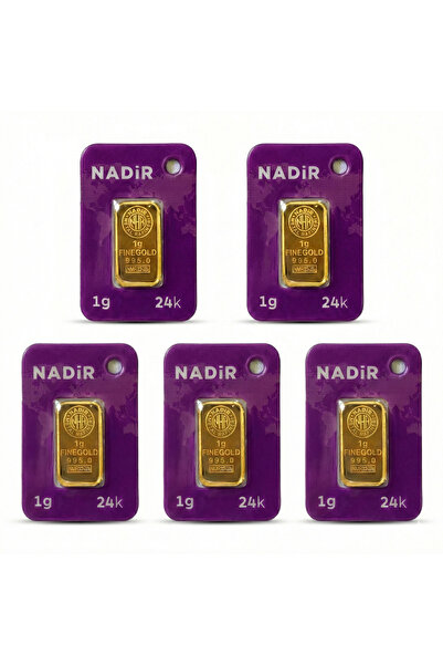 Nadir Gold 1 Gram Külçe Altın (5 adet) 995 Saflık Sertifikalı