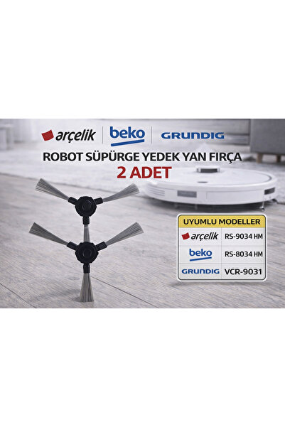 Beko Rs 8034hm Robot Süpürge Orijinal 2 Li Yan Fırça