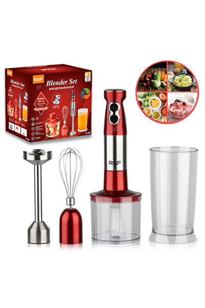 RAPAZ TREND RPZ Преносим блендер 4-в-1 RAF R.296, 600W, 600ml, червено-сребрист