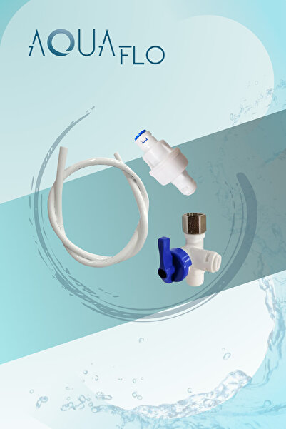 AQUAFLO Su Arıtma Cihazı 3/8 Hat Alma Aparatı - Basınç Düşürücü - 1 Metre Hor...