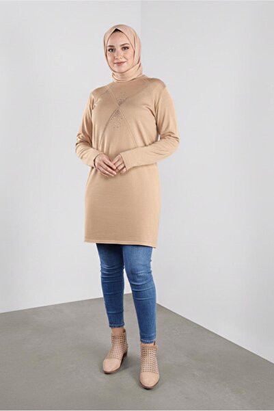 Alvina TAŞ BASKILI TRİKO TUNİK  20113