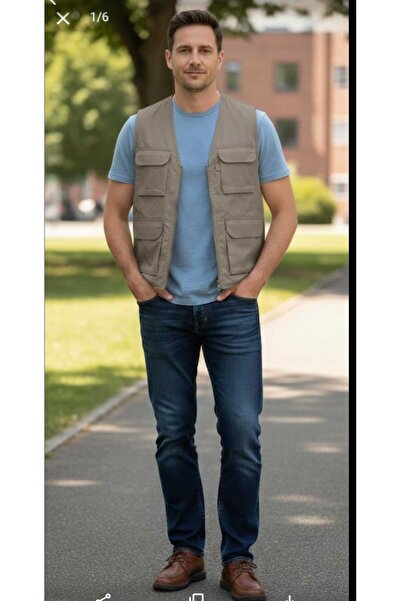 HAMİTOGULLARI Summer Milk Brown Vest