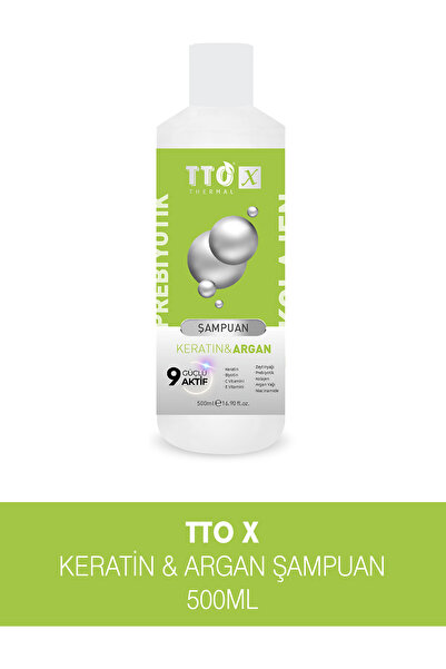 TTO X Keratin Ve Argan Özlü Saç Şampuanı Kolajen ve Prebiyotik 500ml