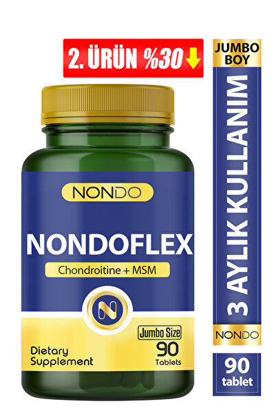 Nondo Flex 90 Tablet Jumbo Boy Glukozamin Glucosamine Kondrotin Msm Tip 2 Kol...