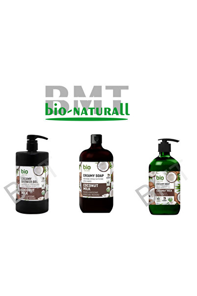 BIO Naturell Pachet Family, 1 x sampon, 1 x sapun, 1 x rezerva, aroma cocos, ...