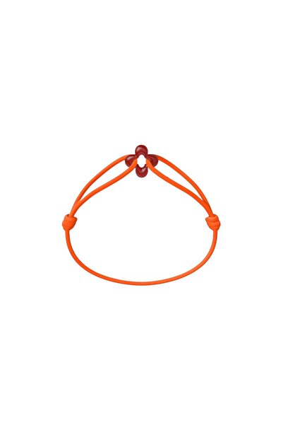 Wecord London Mini Red Clover Cord Bracelet