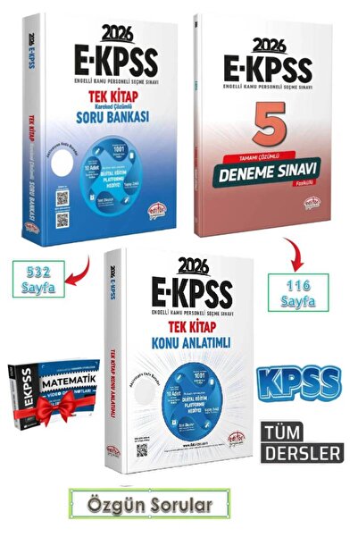 Editör Yayınevi 2026 Editör E KPSS GYGK Soru Bankası+E KPSS GYGK Konu Anlatım...