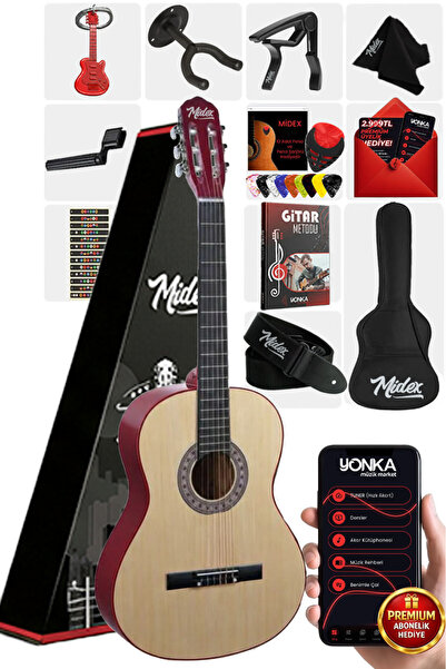 Midex Cg-36nt-pak Kaliteli 36 Inç 3/4 Juniur Çocuk Gitarı 8-12yaş Çanta Capo ...