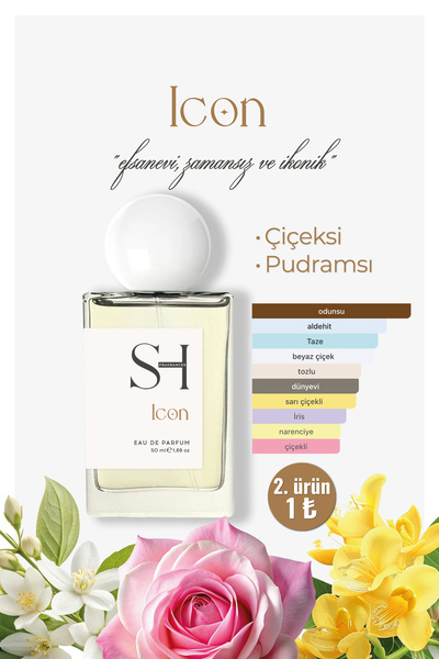 SH FRAGRANCES Icon EDP Kadın Parfüm | Ferah-Aldehitli | Zengin Yasemin-Gül | ...
