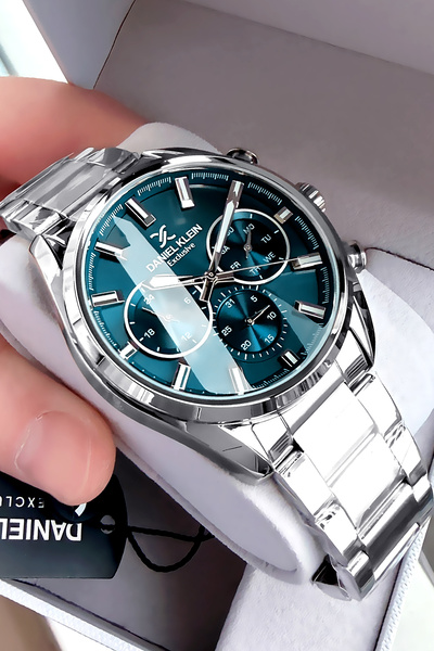 Daniel Klein Exclusive Orijinal Erkek Kol Saati Su Geçirmez Gümüş Renk Çelik ...