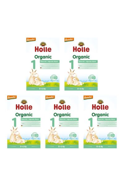 Holle ORGANİK 1 KEÇİ BEBEK SÜTÜ 400 GR 5 ADET
