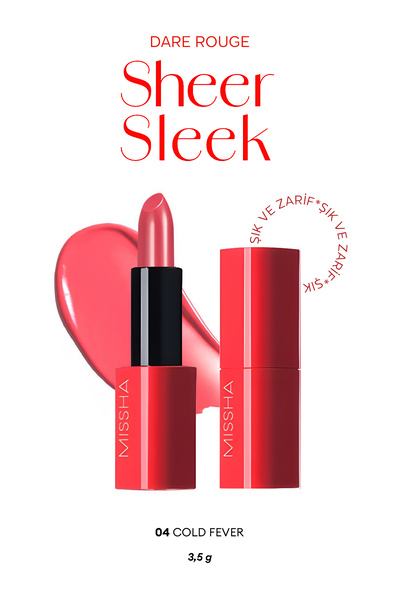 Missha Yoğun Pigmentli Besleyici Nemli Bitişli Ruj  Dare Rouge Sheer Sleek (0...