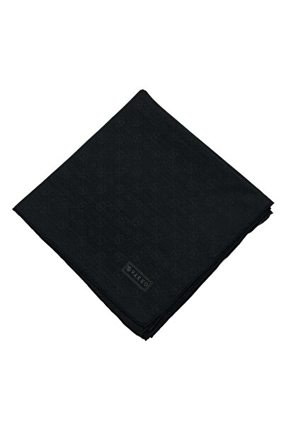 Vakko Cotton Silk Scarf - New Hologram - Black