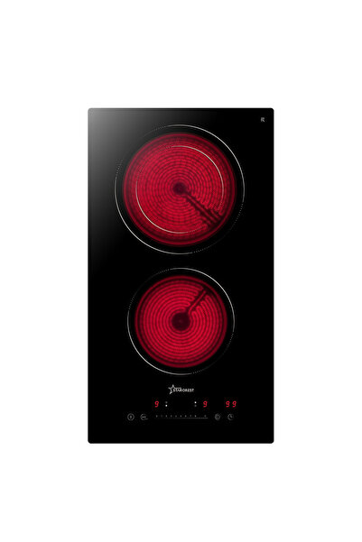 STARCREST SEH-30P2 Вграден керамичен котлон, 2 зони за готвене, 3200 W, плъзг...
