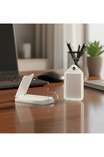 Gen Promosyon 100 Adet Emlakçı Anahtarlık - BEYAZ