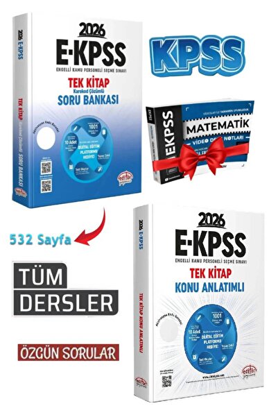 Editör Yayınevi 2026 Editör Yayınları EKPSS GYGK Soru Bankası+EKPSS GYGK Konu...