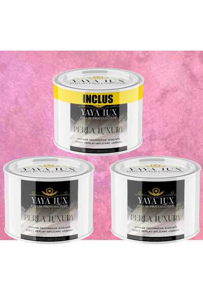 YaYa Color Pachet Promoțional 1,5 Litri Vopsea Decorativă de Lux – Perla Luxu...