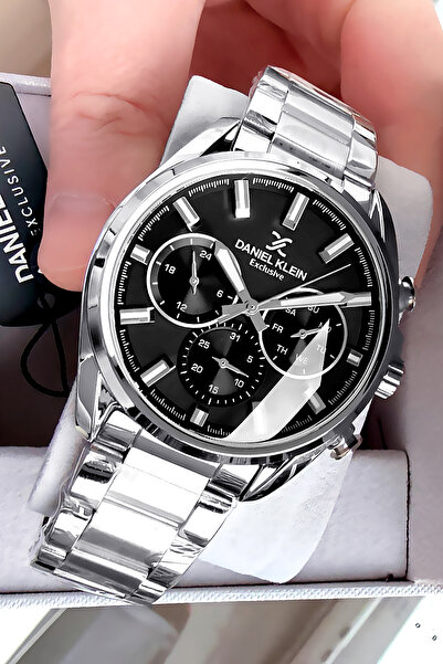 Daniel Klein Exclusive Erkek Kol Saati 3 Atm Su Geçirmez Gümüş Renk Çelik Kor...