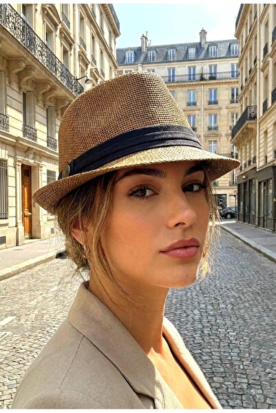 LAGRANZE قبعة جاكسون فورتر صيفية من القش الفاخر للسيدات