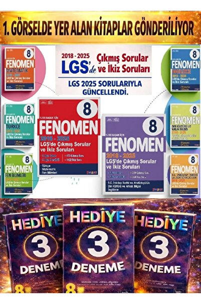 Fenomen Yayıncılık FENOMEN 8.SINIF LGS ÇIKMIS SORULAR VE IKIZ SORULARI SETI V...