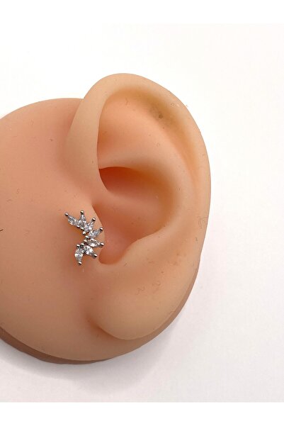 kurukafagift Helix Tragus Piercing Taşlı 8 mm