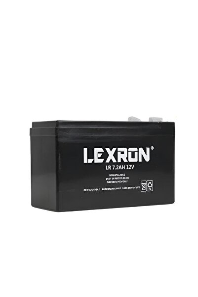 Lexron 12 volt 7.2 amper kuru tip akü