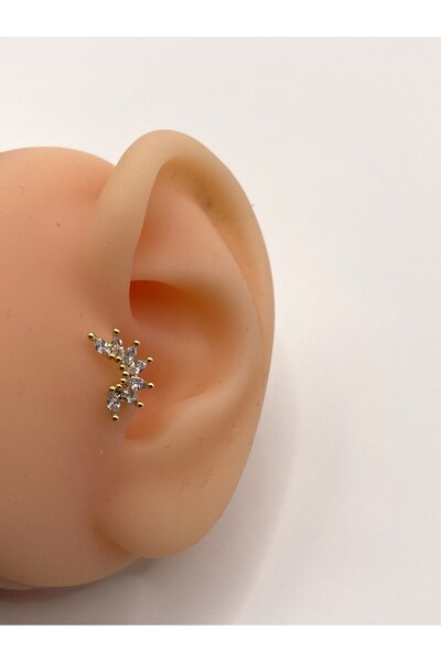 kurukafagift Helix Tragus Piercing Taşlı 8 mm