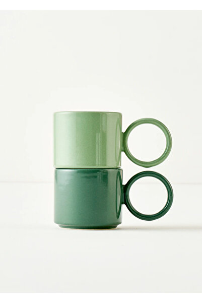 Bella Maison Set de 2 espresso din ceramică Arcana, verde (270 cc)