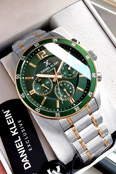 Daniel Klein Exclusive Damatlık Erkek Kol Saati Su Geçirmez - Çelik Kordon DK...