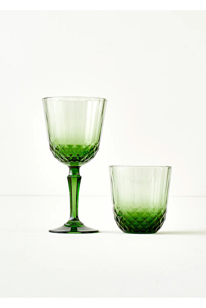 Bella Maison Colore Kesme Bardak-Kadeh Seti 12'li Yeşil