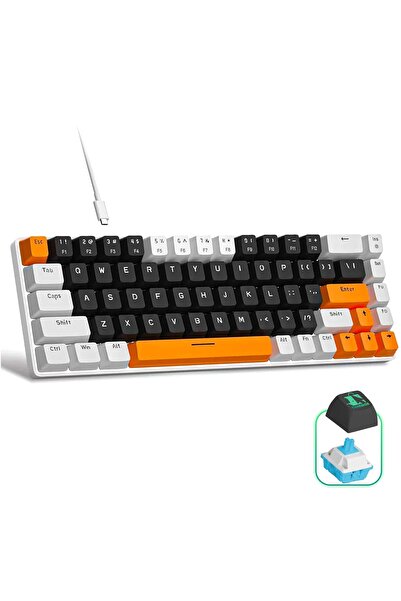 Timebox Mechanical Gaming Keyboard 60% RGB Backlit Hot Swap Linear Switch 61 Key