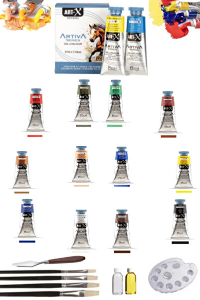 GLANCE ART-X Artıva Serıes Oıl Color 37 ML 12"li Set Yağlı Boya Gereçleri Ger...