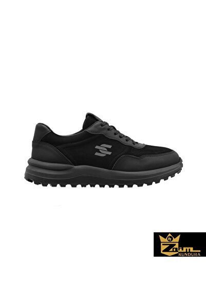 Zaim Kundura Men's Black Genuine Leather Shoes 342502758-1