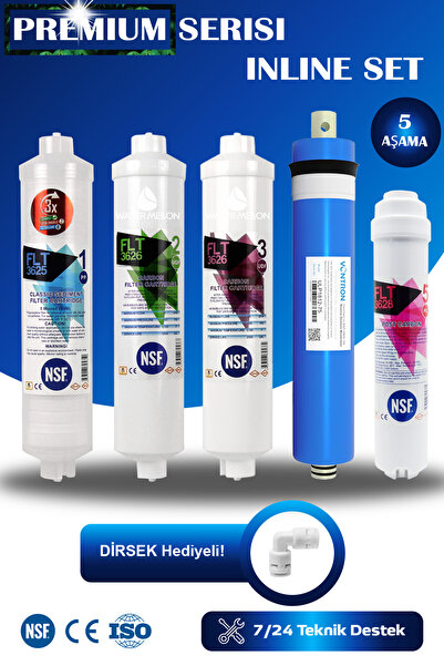 WaterMelon Kapalı Kasa Su Arıtma Cihazı Uyumlu Nsf'li PREMİUM Seri 5 Aşamalı ...