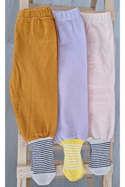 Nimini Kids Yeni Sezon Kendinden Çoraplı 2'li Çoraplı Pantolon Pijama 2li 3lü...