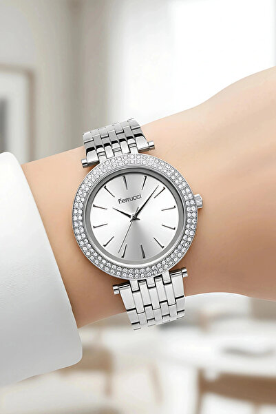 Ferrucci Çelik Kordon & Şık Tasarım, Kadın Kol Saati, 3ATM Suya Dayanıklı Güm...