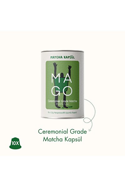 Mago Matcha 10 x Ceremonial Grade Matcha Nespresso® Uyumlu Kapsül