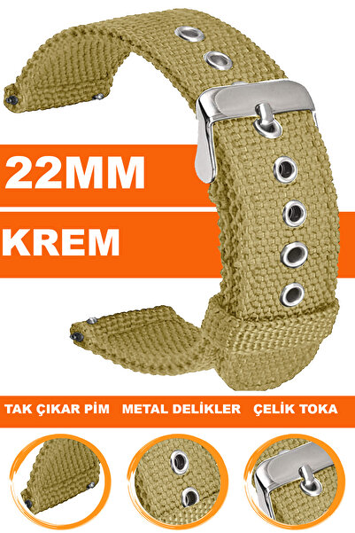 COBRA 22mm Fossil-Welder-Casio-Seiko-Omega-Armani Saat Uyumlu Kumaş Tekstil N...