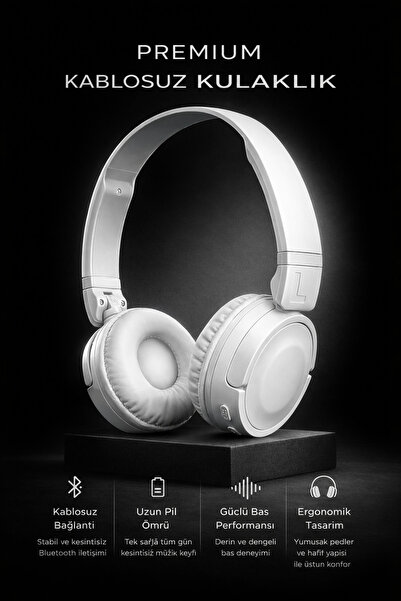 Maybax Hy-xbk44 Kablosuz Tf Kart Destekli Aux Girişli Bletooth Kulaklık 6 Saa...