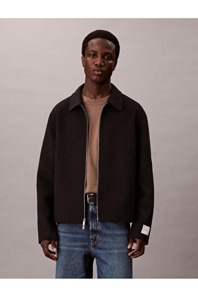 Calvin Klein LS SOLID WOOL SHORT FZ JKT