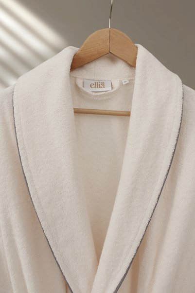 Ellia Soft Pearl 100% Cotton 7 Piece Dowry Set with Pearl Stones Bathrobe Pink