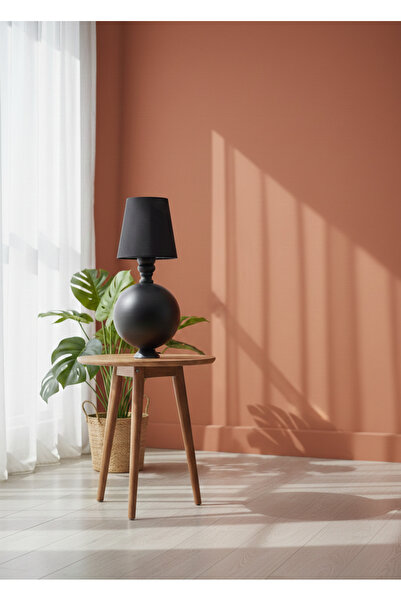 avizade ELDA Siyah Metal Abajur – Elektrikli, Kumaş Şapkalı Modern Dekoratif ...