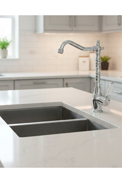 KAVİTİCARET E.m.a. Krom 2 Yıl Garantili Rustik Mutfak Bataryası