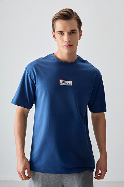 AIR JONES Парламентна бавовняна товста м'яка тканина Oversize Fit з принтом Ч...