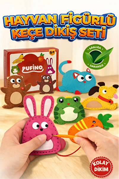 Luniya 6'lı Çocuklar Için Kendin Yap Keçe Dikiş El Sanatları Seti