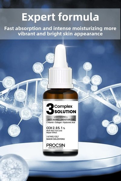 PROCSIN Ser Facial Complex 3-în-1 pentru Fermitate, Hidratare Intensă si Anti-Rid