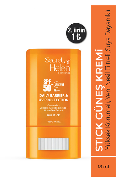 Secret of Helen SPF 50+ Stick Güneş Kremi 18 g| Yeni Nesil Filtre & Suya Daya...