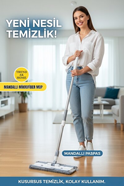 Genel Markalar Mor Teleskopik Mandallı Mikrofiber Sihirli Mop Yüzey Temizleyi...